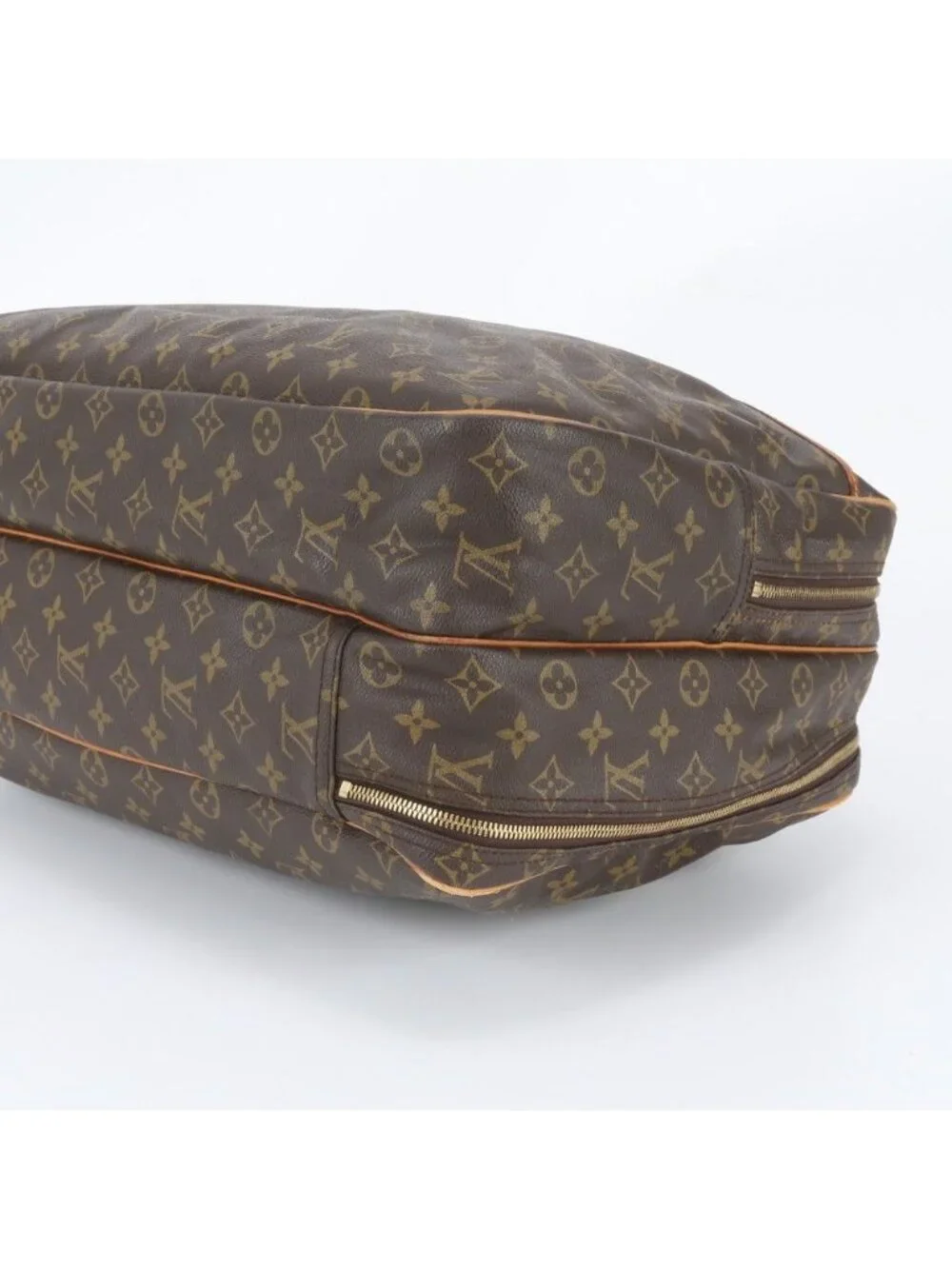 Louis Vuitton Monogram Alize Leather Boston Bag Tote Travel